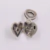 Andy Jewelry Jewelry Authentic 925 Sterling Silver Beads Openable Heart Dangle Charm Charm Fits European Pandora Bracelets Netcelts 799537C01