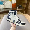 Skel-top hi sneakers 2021 luxe designer mannen lente schoenen lederen botten applique upper Eva voetbed Low-top hoog-top sport schoen modieuze topkwaliteit maat 38-45