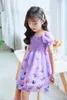 Girl's Dresses Summer Toddler Sweet Cute Princess Dress Girls Smocked Butterfly Print Puff Sleeve Square Collar A-line 1460 B3