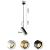 Lampade a sospensione da comodino dal design nordico downlight bianco nero oro Lampada a sospensione a LED girevole lampada da cucina per ristorante