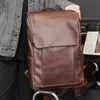 Large Capacity Shortdistance Travel Bag For Men Korean Style Male Shoulder Soft Pu Leather Handbag Computer Schoolbag Backpack5983321