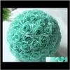 Dekoracyjne kwiaty wieńce świąteczne dostawy Home Gardencolors mogą mieszać 8 "20 cm niebieski dekoracji Centerspecces sztuczny jedwabny kwiat ślub