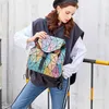 Hohe Kapazität Mode Plaid Rucksack Frauen Umhängetasche Frauen 3d Bunte Rucksack Schule Tasche für Teenager Dame Reise Rucksack Q0528