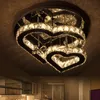 Ceiling Lights Romantic Love Heart Shaped Crystal Indoor Lighting for Living Room Atmospheric Modern Minimalist LED Light Bright F2521