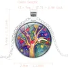 Tree Of Life Glass Cabochon Statement Necklace Pendant Jewelry Vintage Charm Chain Choker Jewelry Gift for Women