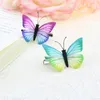 3Dシフォンファブリック蝶のヘアクリップ女性039Sクラフトウェディング装飾ドレスバタフライバレット