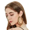 Modne Duże Kolczyki Hoop Dla Kobiet 2021 Gold Circle Round Metal Hoop Euearring Moda Biżuteria