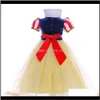 Costumes Bébé Vêtements Bébé Maternité Drop Livraison 2021 Enfants Fille Fée Cosplay 6 Halloween Princesse Bow Tie Robes Vêtements Party Peform Co