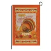 Happy Fall Banners Święto Dziękczynienia Podwójne strony Ogrodowe Flagi 47 * 35cm Dynia Turcja Pościel Flaga Multistyle Home Decor RRD11506