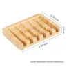 Eco-friendly Wooden Soap Dish Tray Holder Storage Soaps Rack Plate Box Container for Bath Shower Bathroom WH0303