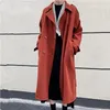women trench coat orange