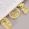 Bokmärke 5st/Lot Gold Metal Bookmarks Vintage Flowers Page Clip Stationery för Office School Supplies Gift