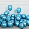 94 pcs azul branco prata metal balões guirlanda ouro prata confetti balão arco aniversário bebê festa de casamento decoração 210626