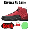 Playoffs 12 12s mens basketball shoes jumpman Utility Twist Royalty Reverse Flu Game Dark Grey men trainers sports sneakers size 7-13