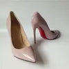 Scarpe eleganti Arancione Tacco sottile Stiletto 12CM Bella donna Décolleté alta in pelle verniciata con punta a punta in molti colori 86-21