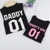 Summer Family Look Père Fille Vêtements assortis 01 DADDY GIRL T-shirts Familles 210417