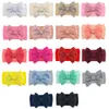 Big 5.5INCH Puff Bows Nylon Headband för Baby Girls Knotbow Nylon Turban Headband Barn Barn Hårtillbehör