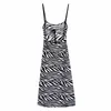 VUWWYV Jacquard Animal Print Jersey Kleid Frauen Weiß Schwarz Backless Straps Midi Frau Chic Casual Stricken Vestidos 210430