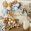 88pcs khaki kaffe brun hud färg ballonger garland kit latex ballonger båge baby shower levererar födelsedag bröllopsfest decors 211216