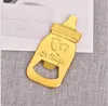 Bar Beer Opener Bottles Alloy Wedding Favor Birthday Baby Shower Party Supplies Gifts Gold Color Portable Openers Kitchen Gadgets Tools