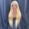 Kan vara anpassade leverantörer Partihandel 100% Virgin Human Hair 12a Toppkvalitet 613 Hår Straight 5x5 Transparent Lace Closure Wig