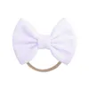 Baby Girls Nylon Bow Opaski Kids Solid Headband Dzieci Akcesoria Do Włosów Toddler Elastyczne Bowknot Hairbands Hairbands Naklejki