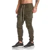 Marca 2020 Autunno New Fashion Thin Slim Fit Palestre Pantaloni Uomo Jogging Casual Pantaloni della tuta Bodybuilding Fitness Pantaloni sportivi X0628