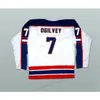 Nikivip Custom Captain Halifax Highlanders Gord Ogilvey #7 Hockey Jersey Film Szygowany biały niebieski rozmiar 2xs-3xl Dowolne numerze nazwy najwyższej jakości