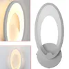 Vägglampa LED Light Modern Acrylic Sconce 10W 12W AC90-260V Flame Oval Form Inomhus Badrum Sovrum Vardagsrum Hall Bra