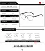 Güneş gözlüğü moda çelik deri anti-mavi tam kare okuma gözlükleri yaşlı erkekler ve kadınlar için iş bilgisayar