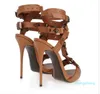 Designer-Kleid-Schuh-Party-Frauen-Schuhe Mujer Zapatos Schuhe Frau Stiletto-Absatz Sandalen Offen