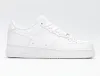 Authentic 1 Low White '07 Shoes Men Women 1S High All-White Airforces1s Outdoor Sports Tennis With Original Box Size US4-12