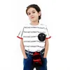 パーフェクトコレクション！幼児男の子シャツのための夏の赤ちゃんガールズファッション服電球**子供の黒/白の子供たちOps EES 210619
