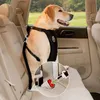 Pet Dog Harness Leash Com Correias Ajustáveis ​​Respirável Malha Arnês Cães Assento de Carro de Segurança 211006