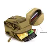 Тактический двухслойный телефон сумка молла мобильные деньги инструменты ремня военная охота фанни талия q0721