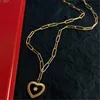 Chaînes mode étoile en forme de coeur en acier inoxydable chaîne en or collier pour femmes exquis clavicule pull pendentif bijoux