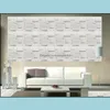 壁紙装飾ホーム庭の壁紙装飾的な3DパネルのプラスチックPVC現代の壁のデザイン、白、19.7inch x * 19.7インチのドロップデリバリー20