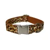 Sexy Leopard Pet Collar Chain Leash Classic Lettering Dog Collars Leashes Corgi Bulldog Teddy Pets Supplies