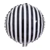 18 inch Black and White Checkered Striped Aluminum Balloon Wedding Decoration Birthday Bar KTV Layout Foil Balloons Wholesale