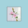 Dekorative Blumenkränze, festliche Partyzubehör, Hausgarten, 5 Stück, weiß, 75 cm, 3 Köpfe, Seidentuch, Lilie für Hochzeitsveranstaltungen, Dekoration