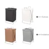 Laundry Storage Organization Folding Hamper Organizer Foldable Drity Basket Kids Iron Frame Canvas Bathroom Toy5745057