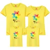 Arrivo Corrispondenza Famiglia Guarda Abiti in cotone Casual Top Summer Manica Corta T-shirt Padre Madre e figlia Vestiti 210713