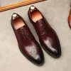 Große Größe EUR45 Schwarz/Braun/Weinrot Business-Schuhe Echtes Leder Oxfords Hochzeitsschuhe Herrenschuhe