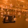 Strings 1.5M 3.5M Stars LED Curtain Icicle Lights Fairy String Christmas Garland Holiday For Year Wedding Party Room Deco