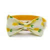 Collari per animali domestici stampati ananas Guinzagli Bowknot Fibbia in metallo Set di collari per animali domestici Forniture per guinzagli per cani in stile hawaiano