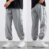 2021 mode Baggy Harem hommes pantalons en plein air Jogging Sport pantalon taille élastique solide bouton confort à la mode Fitness pantalon X0723