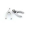 300 Stück antike Silberlegierung Wishbone Charms Anhänger zur Schmuckherstellung, Ohrringe, Halskette und Armband 8,5 x 15,5 mm A-638