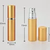 5 ml glazen voering parfum spuitfles geanodiseerd aluminium shell cosmetische parfum subflessen lege platte hoofd mat p009