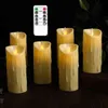 3/6 Pezzi di Plastica Telecomando LED Candele Decorative di Natale, Set di Candele Altalena con Stoppino Elettronico Alimentato a Batteria H1222