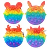 Fidget Toys Halloween Push Bubble Bag Rainbow Coin Purse Silicone Messenger Music Press Unzip Toy